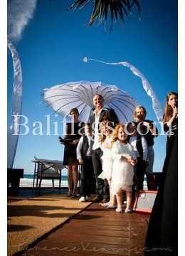 White Bali Wedding Umbrella (3 metre)