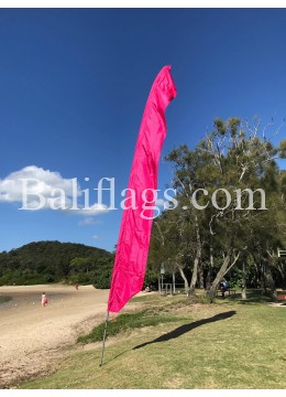 Fuchsia Feather Flag