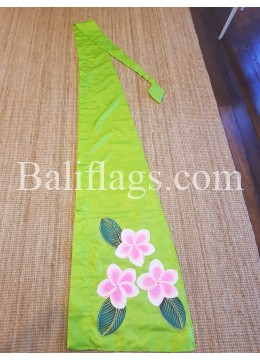 Lime Green Frangipani Flag