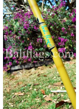 Bamboo look Bali flag poles