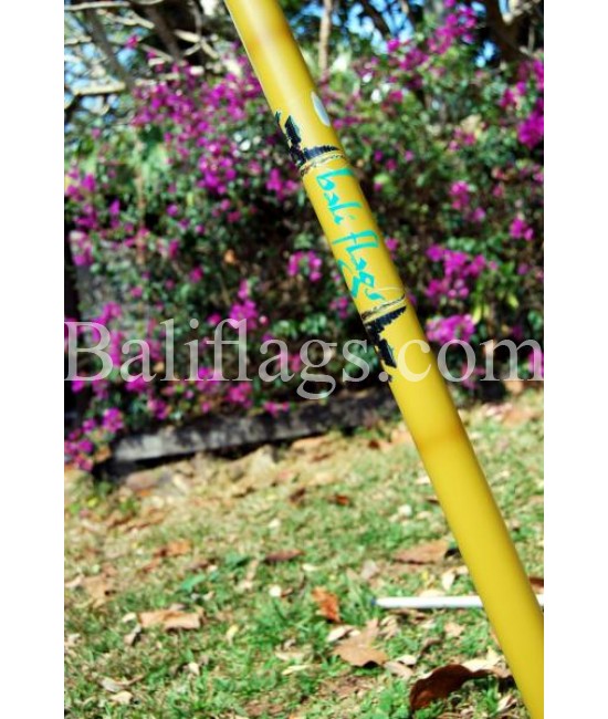 Bamboo look Bali flag poles