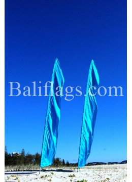 Light Blue Feather Flag