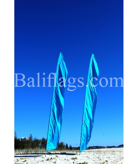 Light Blue Feather Flag