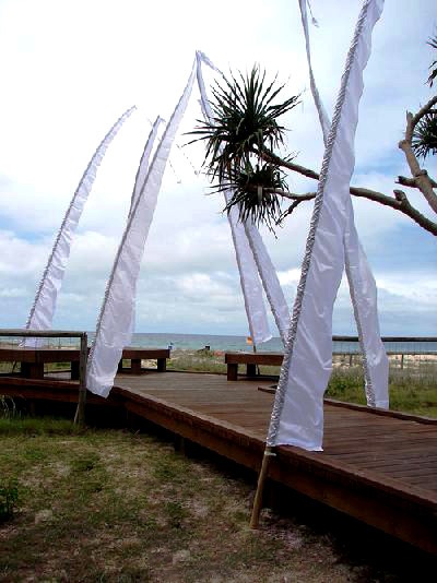 Bali White Wedding Flags Beach Weddings Tall Wedding Baliflags